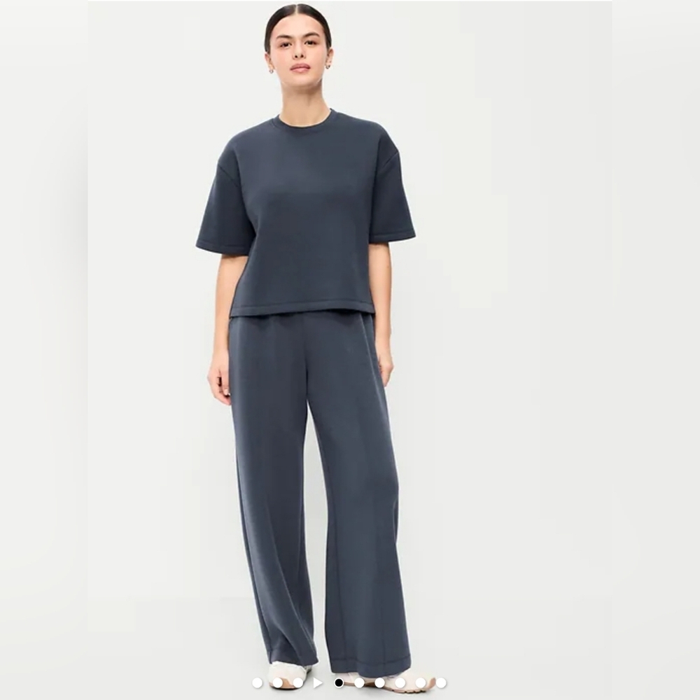 Old Navy High-Waisted Bounce Fleece Wide-Leg Sweatpants Size Petite Small